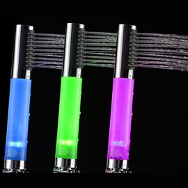 RGB LED Shower Head 3 Colors Hand Shower With Temperature Sensor Wonderful Gift