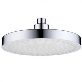 8 Inch Chrome Temperature Control Heat Sensor Colorful LED Shower Head Rain Shower