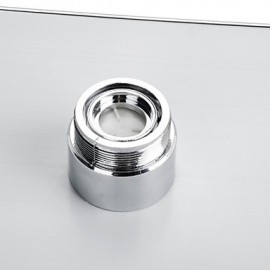 Shower Faucet Contemporary LED / Waterfall / Rain Shower A Grade ABS Plastic Chrome