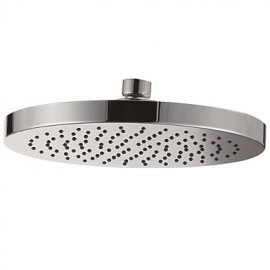Chrome Extra Large 8-Inch Drenching Rain Fall Shower Head Fixed Mount with Swivel 1/2 Metal Ball Connector