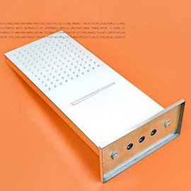 Wall Mounted 304 Stainless Steel Chrome With Rainfall And Waterfall Thermostatic Top Spray Shower Sets