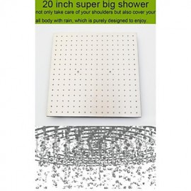 20 Inch Ceil Mounted Stainless Steel 304 Rainfall Bathroom Shower Head With Water Saving Air Injection Function