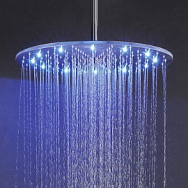 20 Inch Rainfall Bathroom Shower Head, 3 Colors(Blue, Green, Red) Temperature Sensitive LED Top Shower