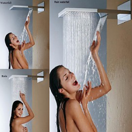 Wall Mounted Stainless Steel 304 Waterfall And Rainfall Bathroom Shower Head