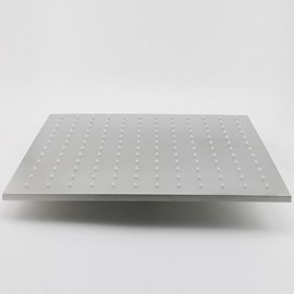 16" High Quality Fashion 304 Stainless Steel Wire Drawing Processing Square Shower Head - Silver