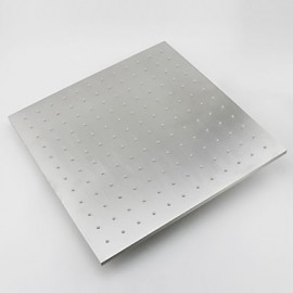 16" High Quality Fashion 304 Stainless Steel Wire Drawing Processing Square Shower Head - Silver
