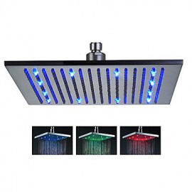 16 inch Stainless Steel Shower Head with Color Changing LED Light