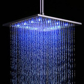 16 inch Stainless Steel Shower Head with Color Changing LED Light
