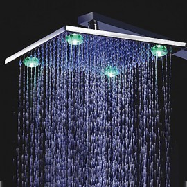 12 inch Color Changing LED Shower Head with 4 LED Lights