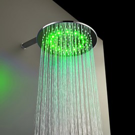 12 inch Brass Shower Head with Color Changing LED Light