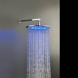 12 inch Brass Shower Head with Color Changing LED Light
