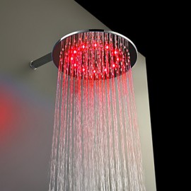12 inch Brass Shower Head with Color Changing LED Light