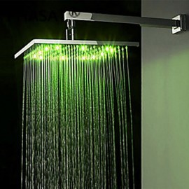 10 inch Brass Shower Head with Color Changing LED Light