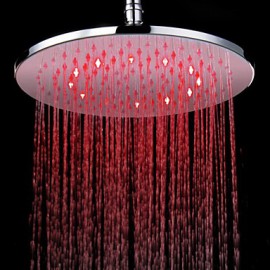 Chrome Finish Round 3 Colors LED Shower Head