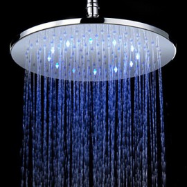 Chrome Finish Round 3 Colors LED Shower Head