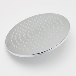 10 Inch Contemporary Durable Chromed Brass Round LED RGB Rain Shower Head - Silver