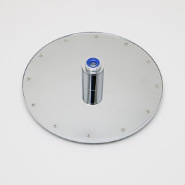 10 Inch Contemporary Durable Chromed Brass Round LED RGB Rain Shower Head - Silver