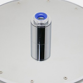 10 Inch Contemporary Durable Chromed Brass Round LED RGB Rain Shower Head - Silver