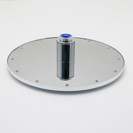 10 Inch Contemporary Durable Chromed Brass Round LED RGB Rain Shower Head - Silver