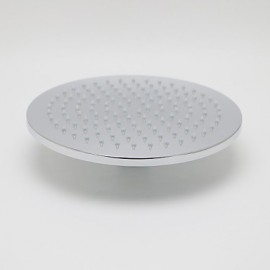 10 Inch Contemporary Durable Chromed Brass Round LED RGB Rain Shower Head - Silver