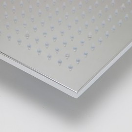 10 Inch Contemporary Durable Chromed Brass Square LED RGB Rain Shower Head - Silver