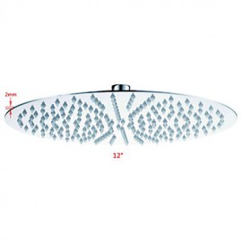 Shower Head 12 Inch Round Stainless Steel Shower Ultra-Thin Rainfall