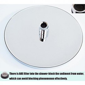 10 Inch Brass Air Injection Water Saving Eco-friendly Rainfall Bathroom Shower Head