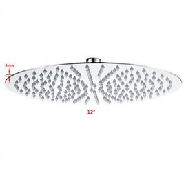 12" Modern Design Ultrathin Stainless Steel Round Shower Head