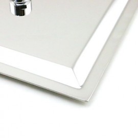 10 inch Contemporary Fashion Ultrathin 304 Stainless Steel Square Shower Head - Silver