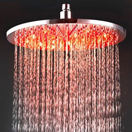 12 Inch Chromed Brass LED Rain Shower Head