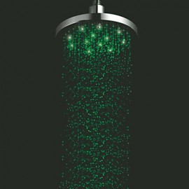 New Round RGB 8" inch LED 7 Colors Changing LED Shower Head Top Spray Showerhead Rain Shower Head