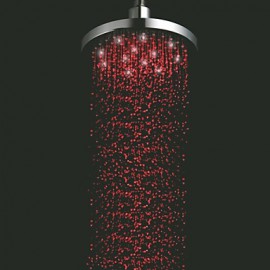 New Round RGB 8" inch LED 7 Colors Changing LED Shower Head Top Spray Showerhead Rain Shower Head