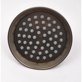 6" Oil Rubber Brushed Finish Brass Telephone Silica Gel Classic Style Water Saving Rain Shower Head for Bath