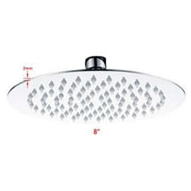 8" Modern Design Ultrathin Stainless Steel Round Shower Head