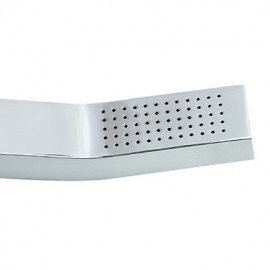 Contemporary Square Solid Brass Chrome Finish Hanldheld Shower head