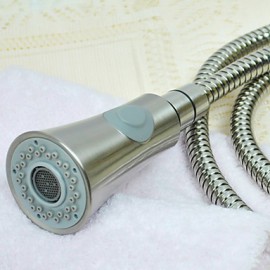 ABS Circle Handle Shower Head-Nickel Brushed Finish