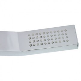 Contemporary Square Solid Brass Hanldheld Shower head-Chrome Finish