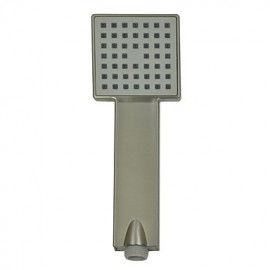 Contemporary Nickel Brushed Finish ABS Square Handle Shower Head