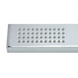 Contemporary Square Solid Brass Chrome Finish Hanldheld Shower head