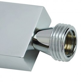Contemporary Square Solid Brass Chrome Finish Hanldheld Shower head