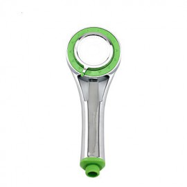 3-Mode Adjustable Handheld Chrome-plated Hand Shower- Silver + Green
