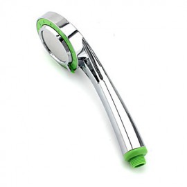 3-Mode Adjustable Handheld Chrome-plated Hand Shower- Silver + Green