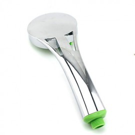 3-Mode Adjustable Handheld Chrome-plated Hand Shower- Silver + Green