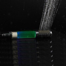 A Grade ABS Chrome Columnar Color Changing LED Hanldheld Shower Head