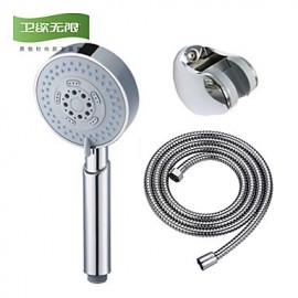 5 Functions Pressurize Circle Bubble ABS Hand Shower with Hose and Base