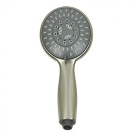 Contemporary ABS Circle Handle Shower Head-Nickel Brushed Finish