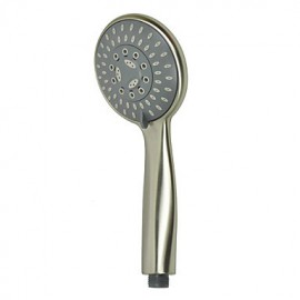 Contemporary ABS Circle Handle Shower Head-Nickel Brushed Finish