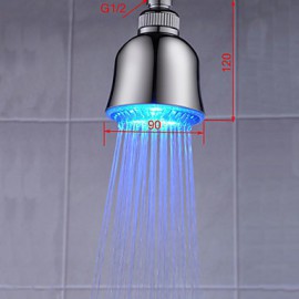 3 inch ABS Shower Head with Color Changing LED Light