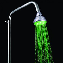 3 Inch A Grade ABS Chrome Finish Color Changing LED Rain Shower head