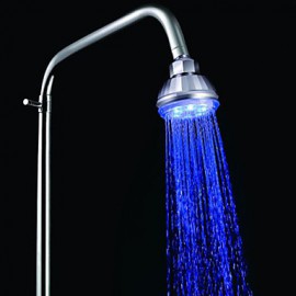 3 Inch A Grade ABS Chrome Finish Color Changing LED Rain Shower head